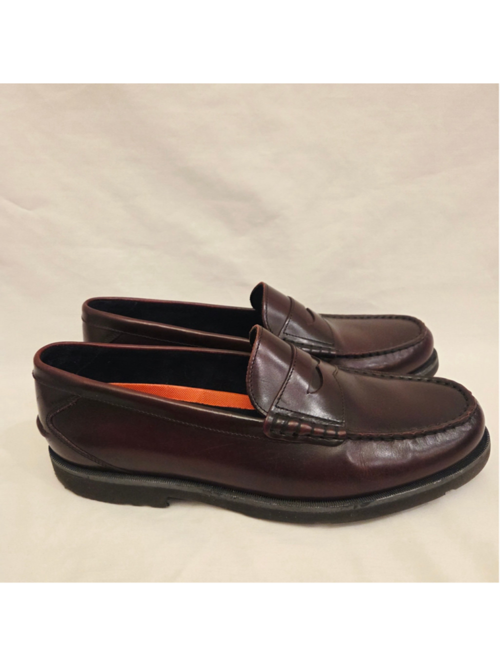 Men's Rockport Loafers Slip-On Shoes in Burgundy size 12